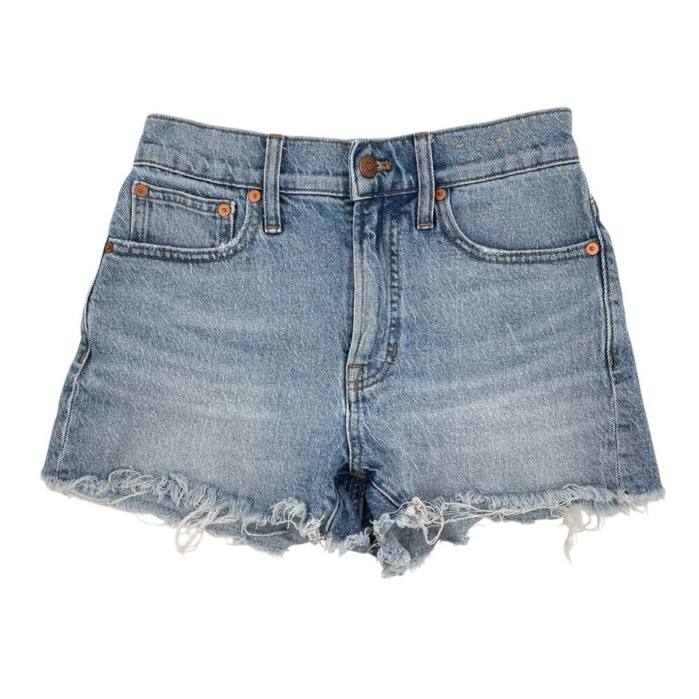 Madewell The Perfect Jean Shot Denim Cutoff Shorts Womens 25 Normcore Summer